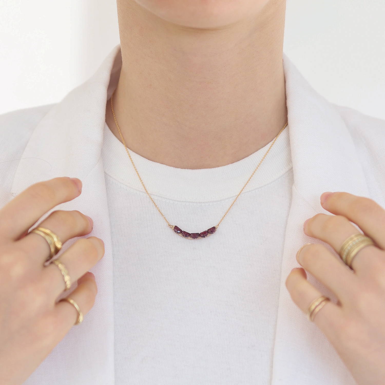 Dana Kellin : Necklace,Garnet Arc