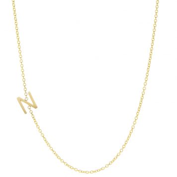 Maya Brenner: N necklace 14K yellow gold, 16"
