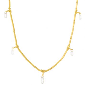 gold necklace with diamonds by jewelry designer Gurhan