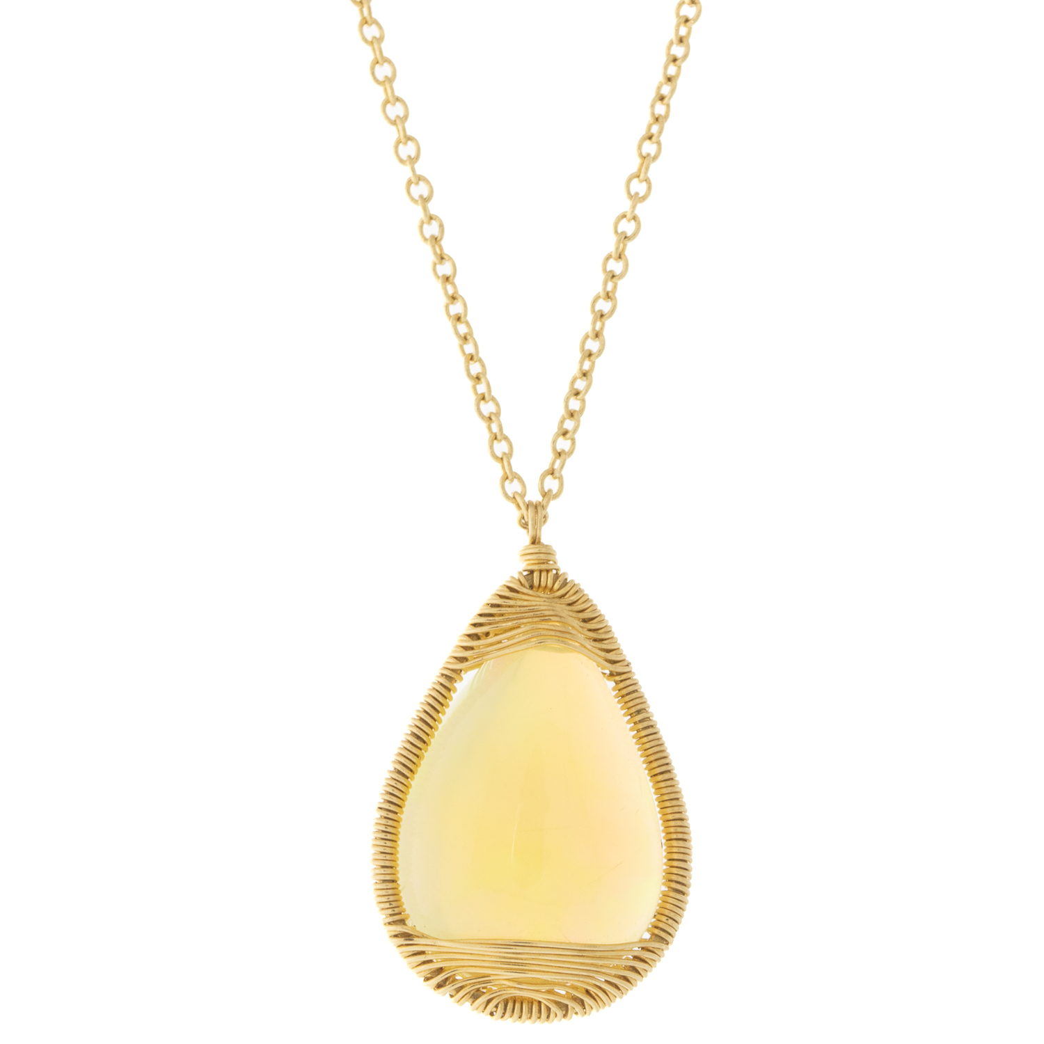 Dana Kellin Fine: Necklace, Ethiopian Opal, 14k yg, Chain 17", Pendant 13/16" x 1/2"