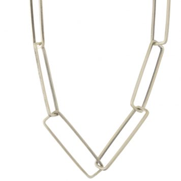 Jane Diaz: Extra Long Rectangular Link Chain 22" SS, Links 5/16" x 1 3/16"