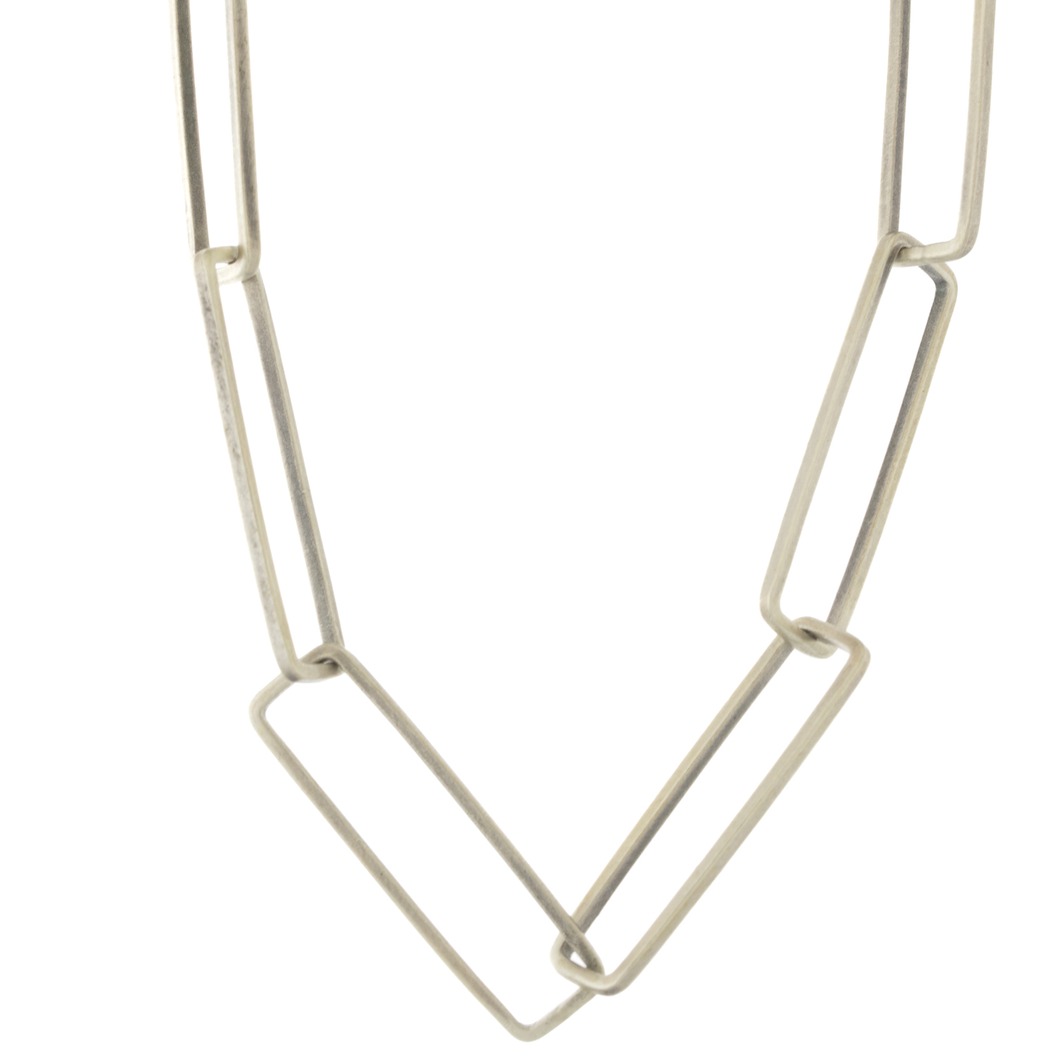 Jane Diaz: Extra Long Rectangular Link Chain 22" SS, Links 5/16" x 1 3/16"