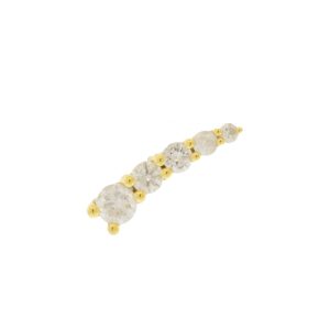 Three Stories Jewelry: SINGLE,Graduated diamond climber ,0.13tcw
