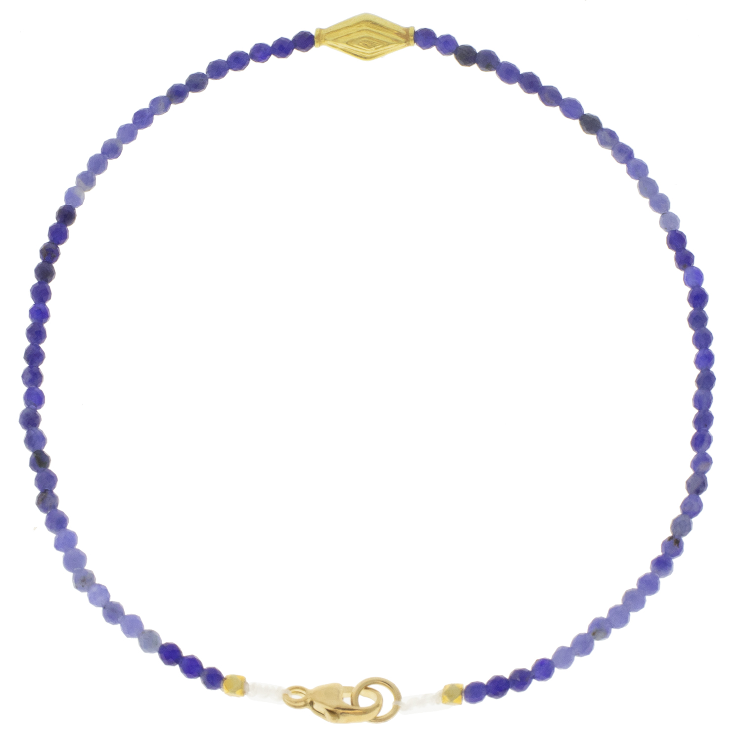 Margaret Solow: Bracelet,Sodalite beads, 18k