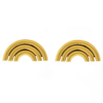 Jane Diaz: Rainbow stud,  gold plate