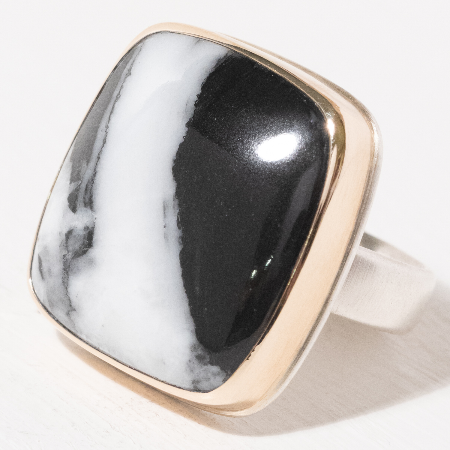 Jamie Joseph Trunk Show: Ring 15, White buffalo turquoise ,Size 7.5