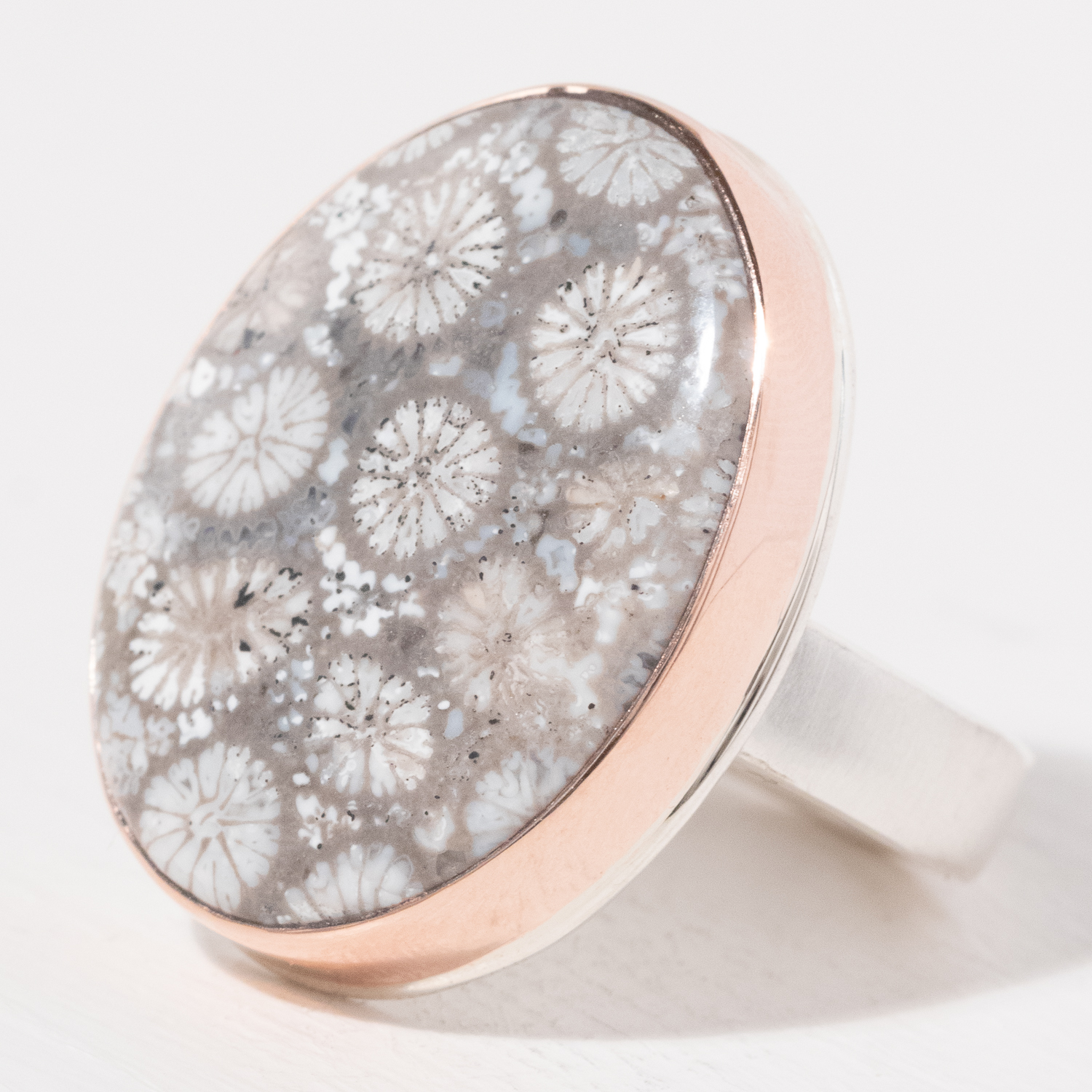 Jamie Joseph Trunk Show: Ring 83, Fossilized Coral, Size 7.5