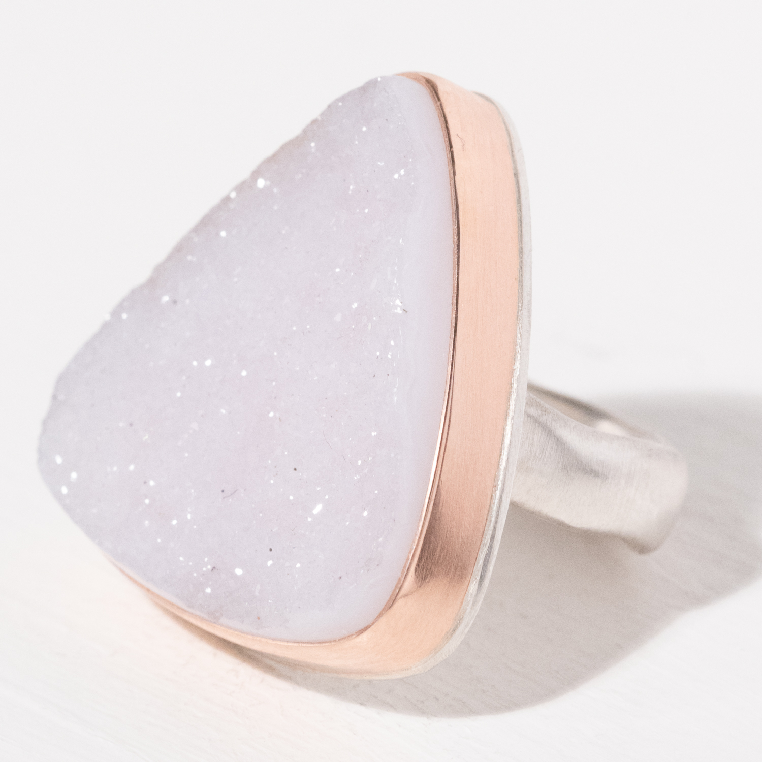 Jamie Joseph Trunk Show: Ring 94, Brazilian White Drusy, Size 8