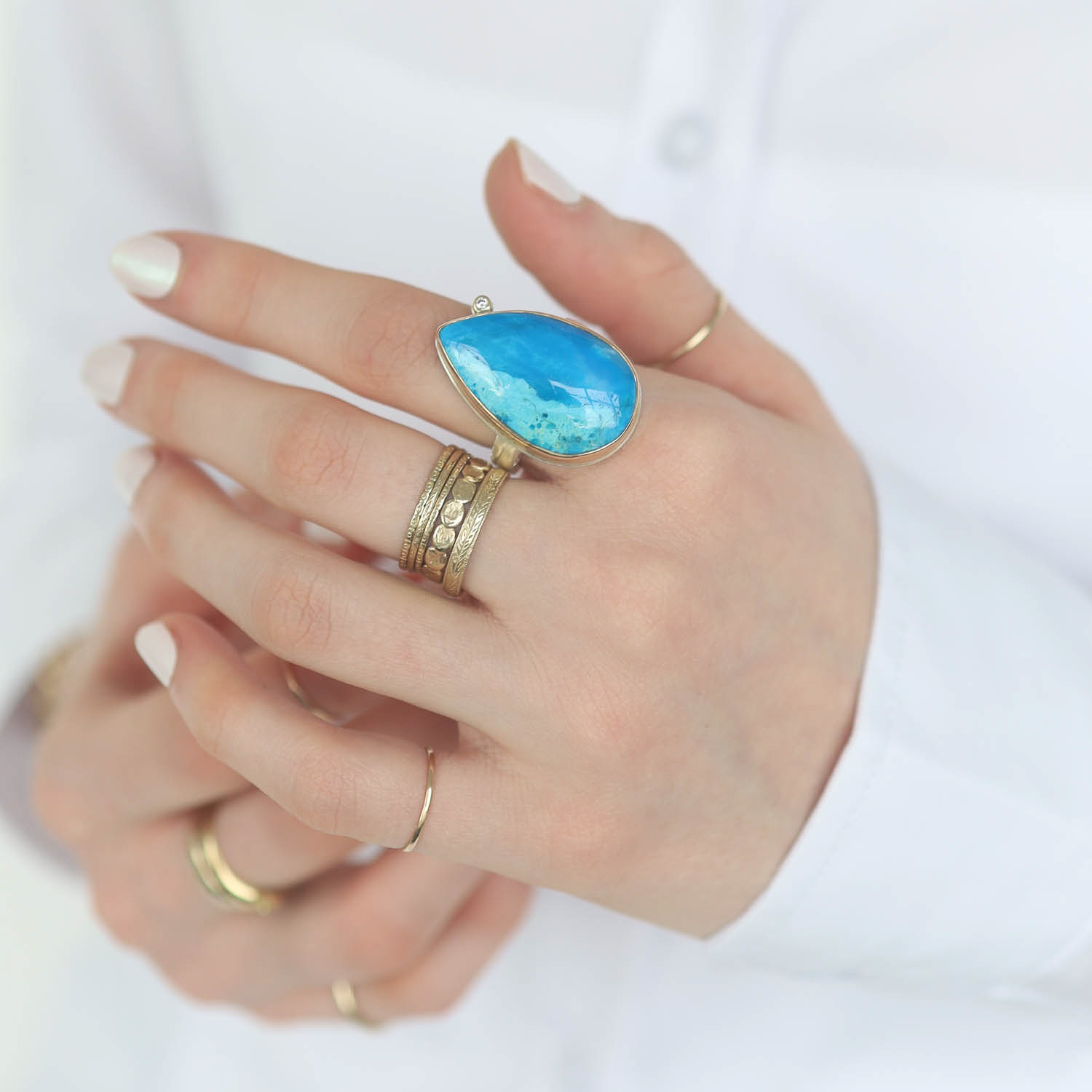Jamie Joseph Trunk Show: Ring 105,Peruvian Opal,Size 8