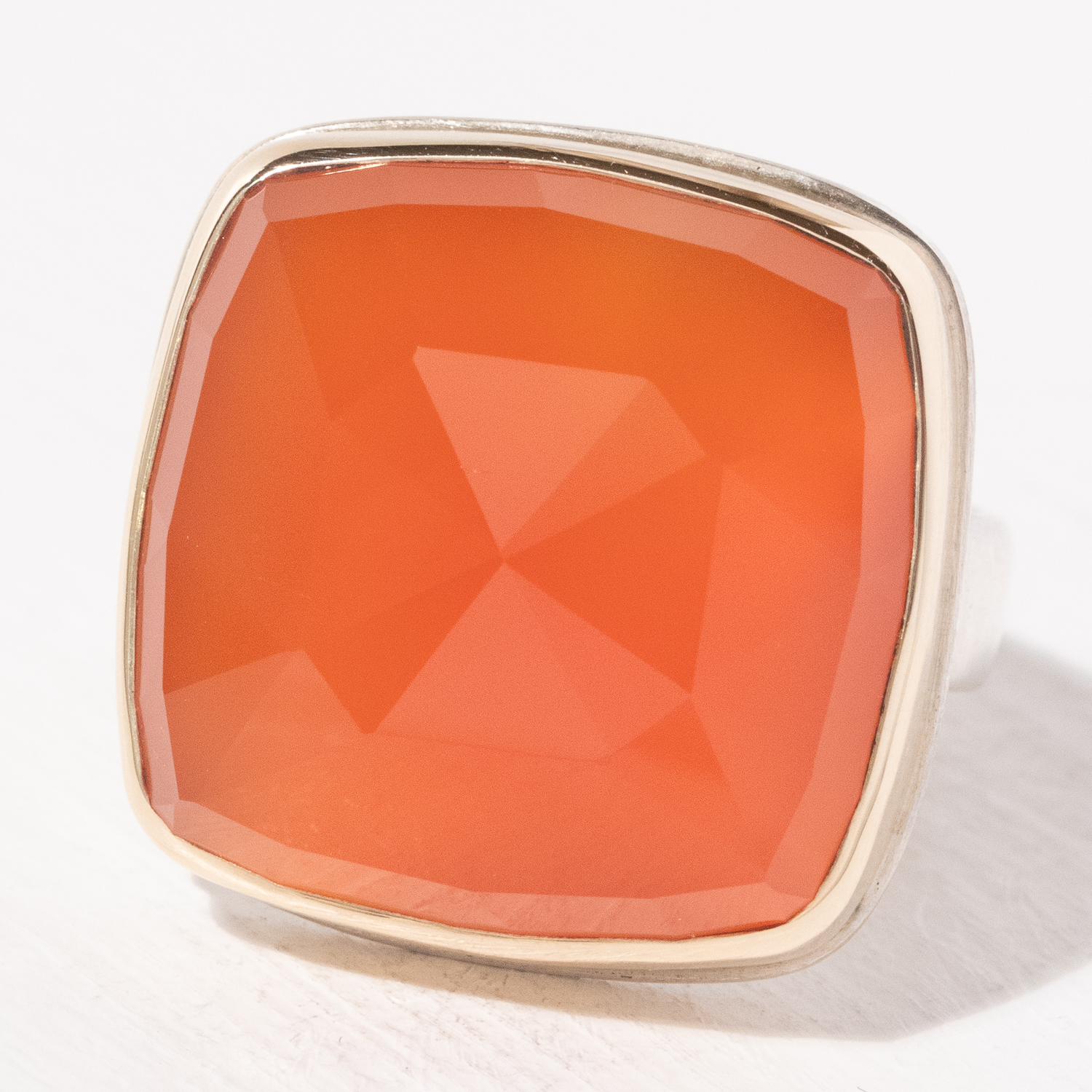 Jamie Joseph Trunk Show: Ring 132,Orange chalcedony,8.5
