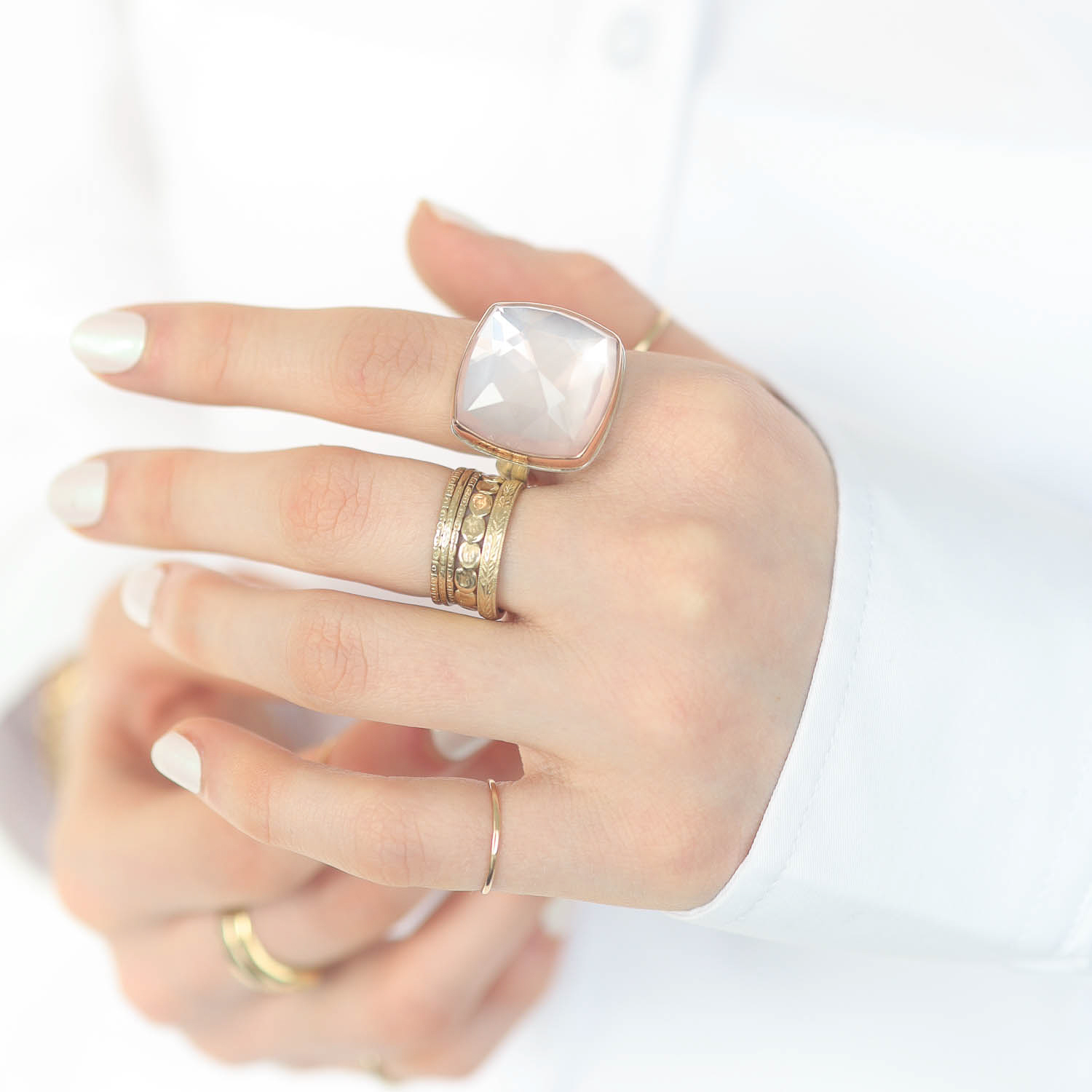 Jamie Joseph Trunk Show: Ring 158,Rose quartz,8