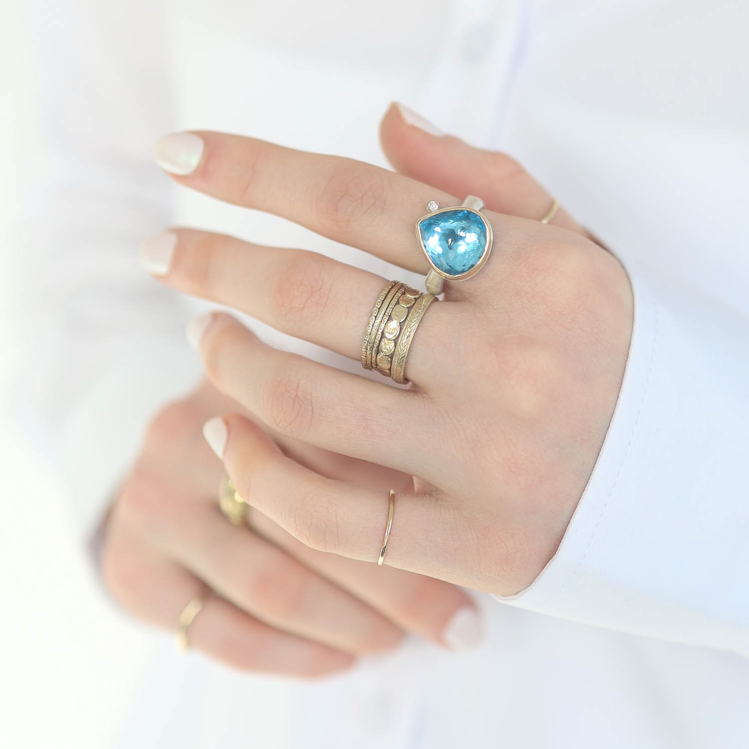 Jamie Joseph Trunk Show: Ring 195,Swiss Blue Topz,7.25