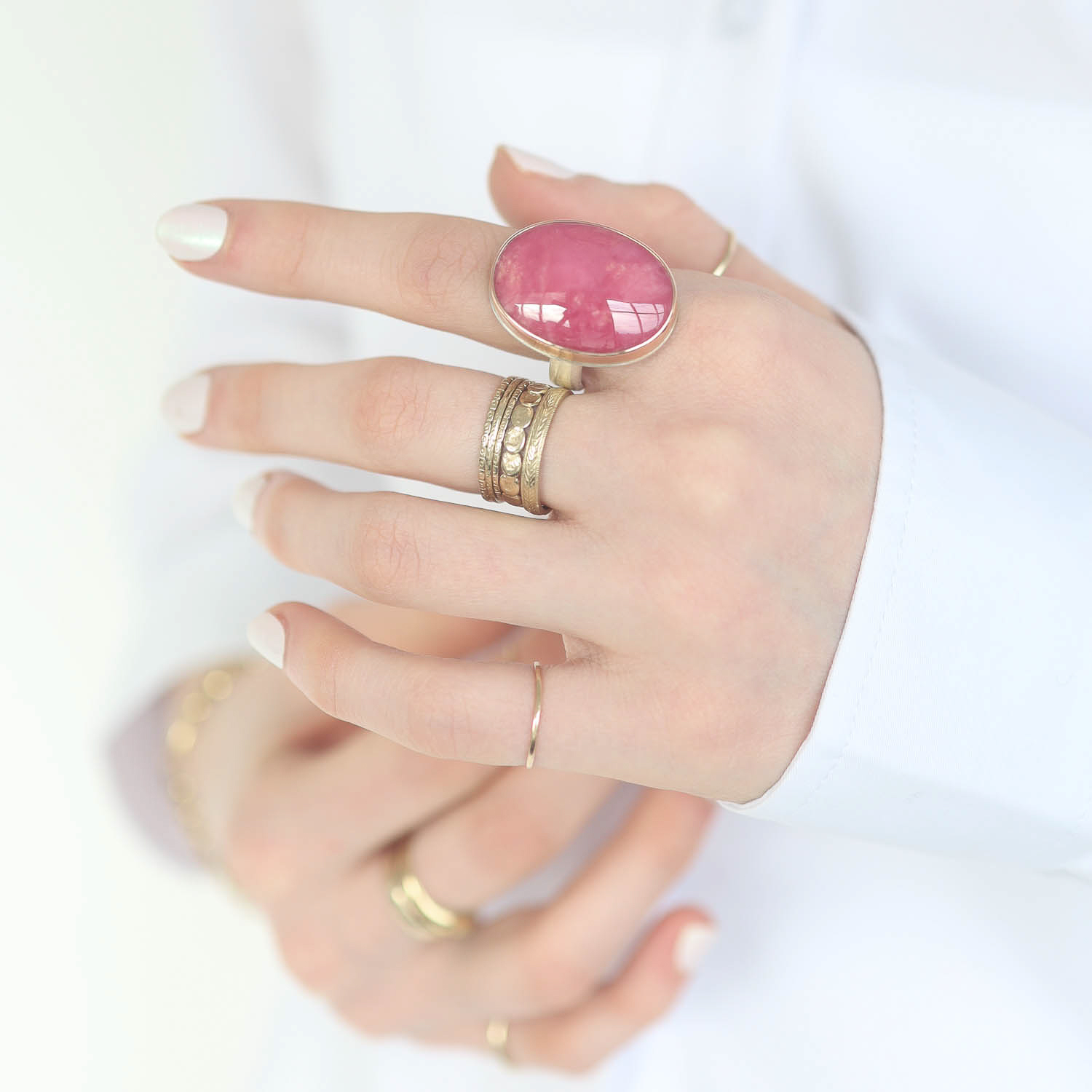 Jamie Joseph Trunk Show: Ring 204,Rhodonite,8.25