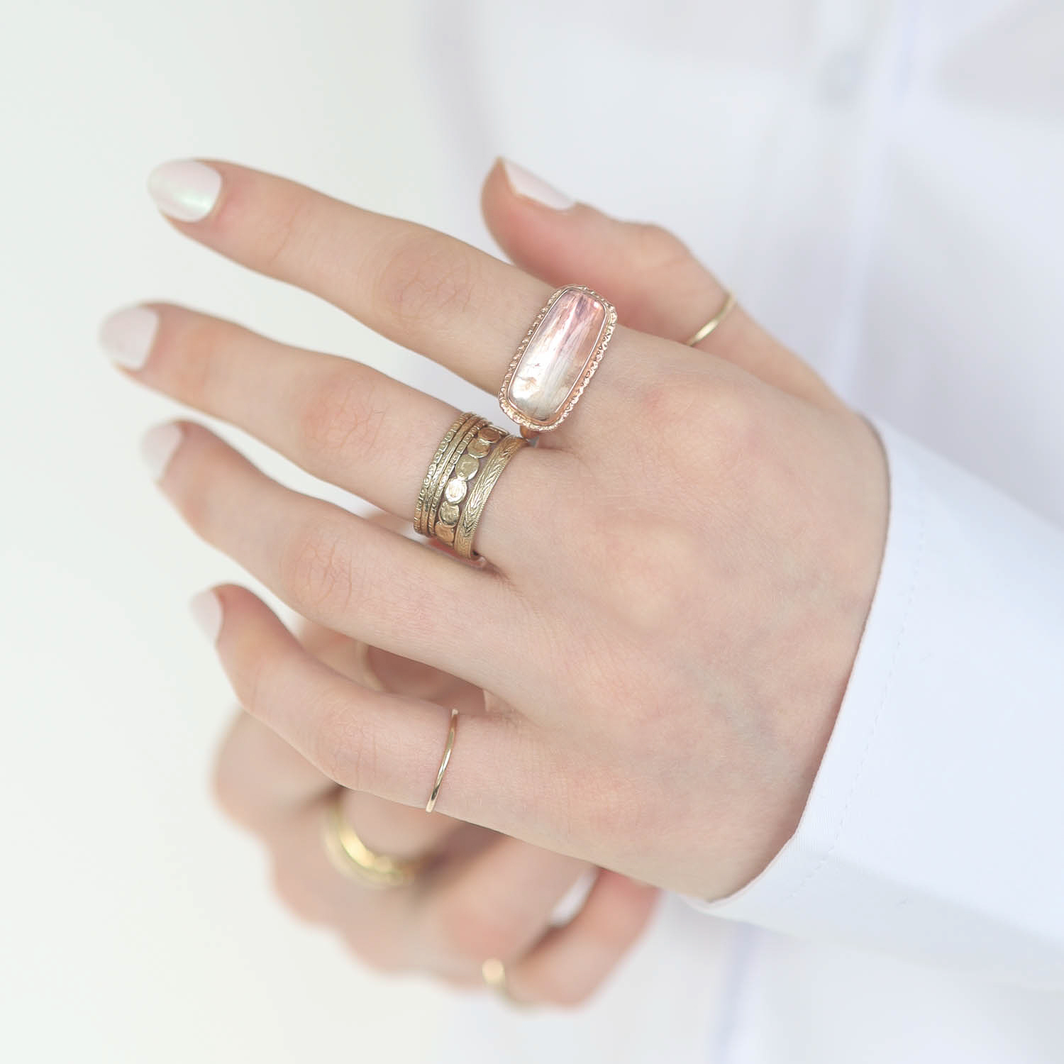 Jamie Joseph Trunk Show: Ring 235, PINK TOURMALINE SIZE 7