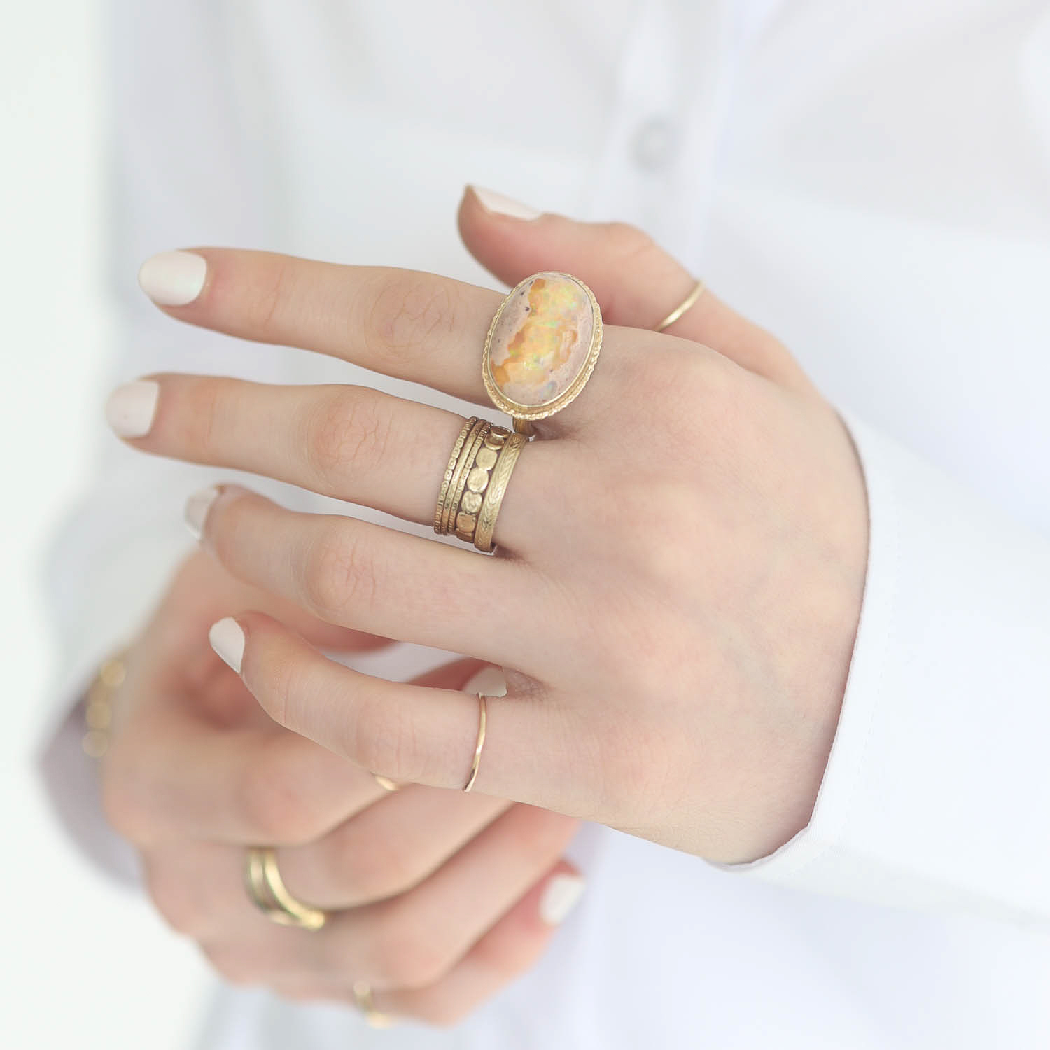 Jamie Joseph Trunk Show: Ring 241, MEXICAN FIRE OPAL SIZE 7.75