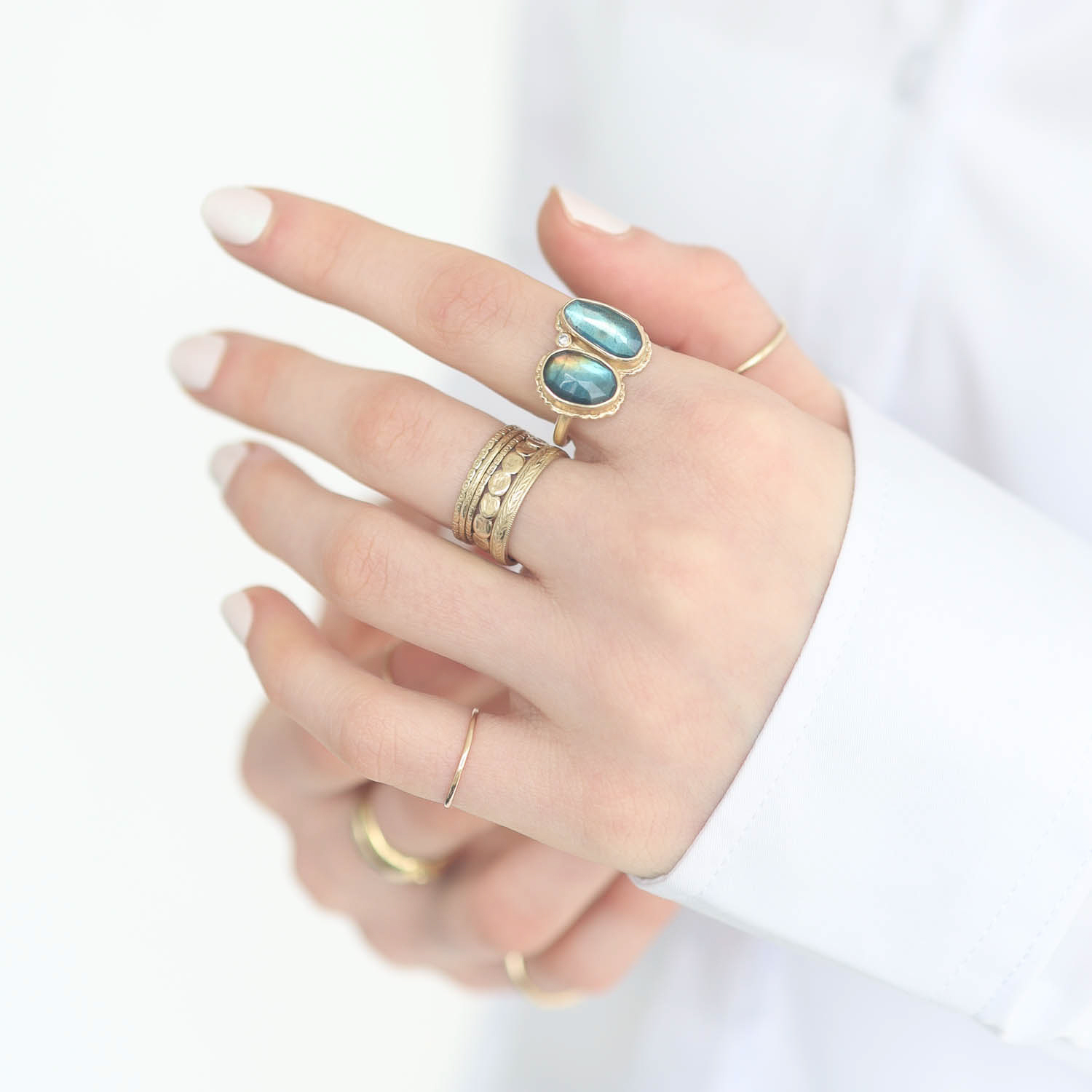 Jamie Joseph Trunk Show: Ring 257, LABRADORITE SIZE 7.25