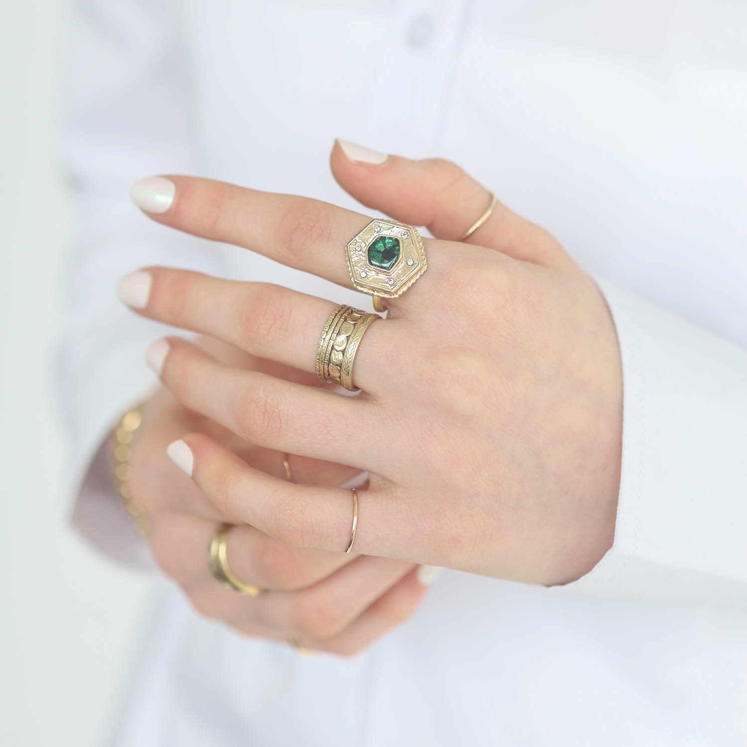 Jamie Joseph Trunk Show: Ring 268, EMERALD SIZE 7