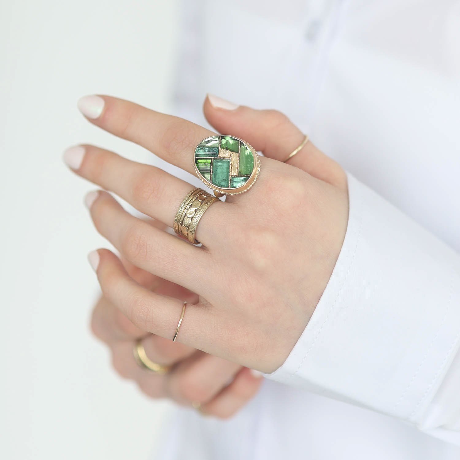 Jamie Joseph Trunk Show: Ring 278, GREEN TOURMALINE FUSION SIZE 6.75