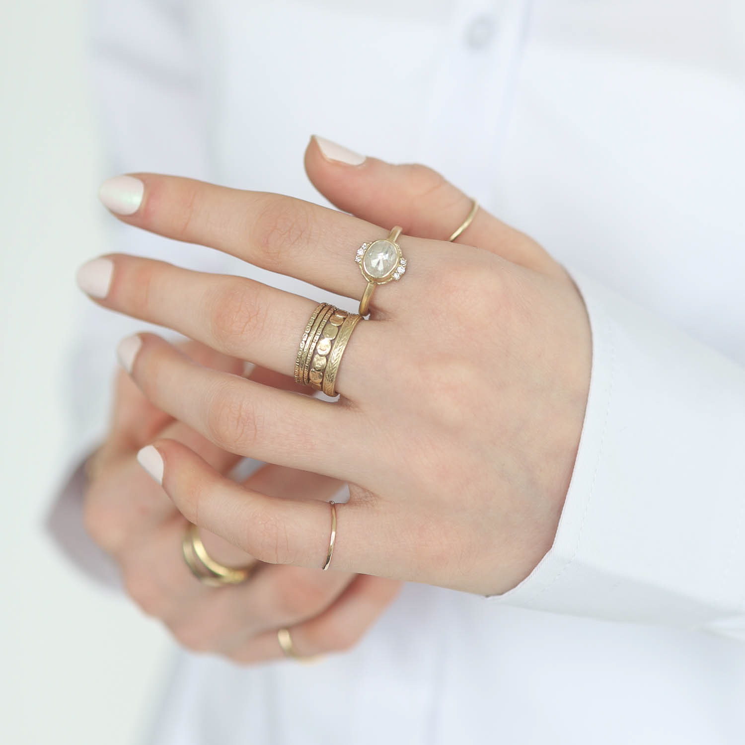 Jamie Joseph Trunk Show: Ring 284, RUSTIC DIAMOND SIZE 7.5