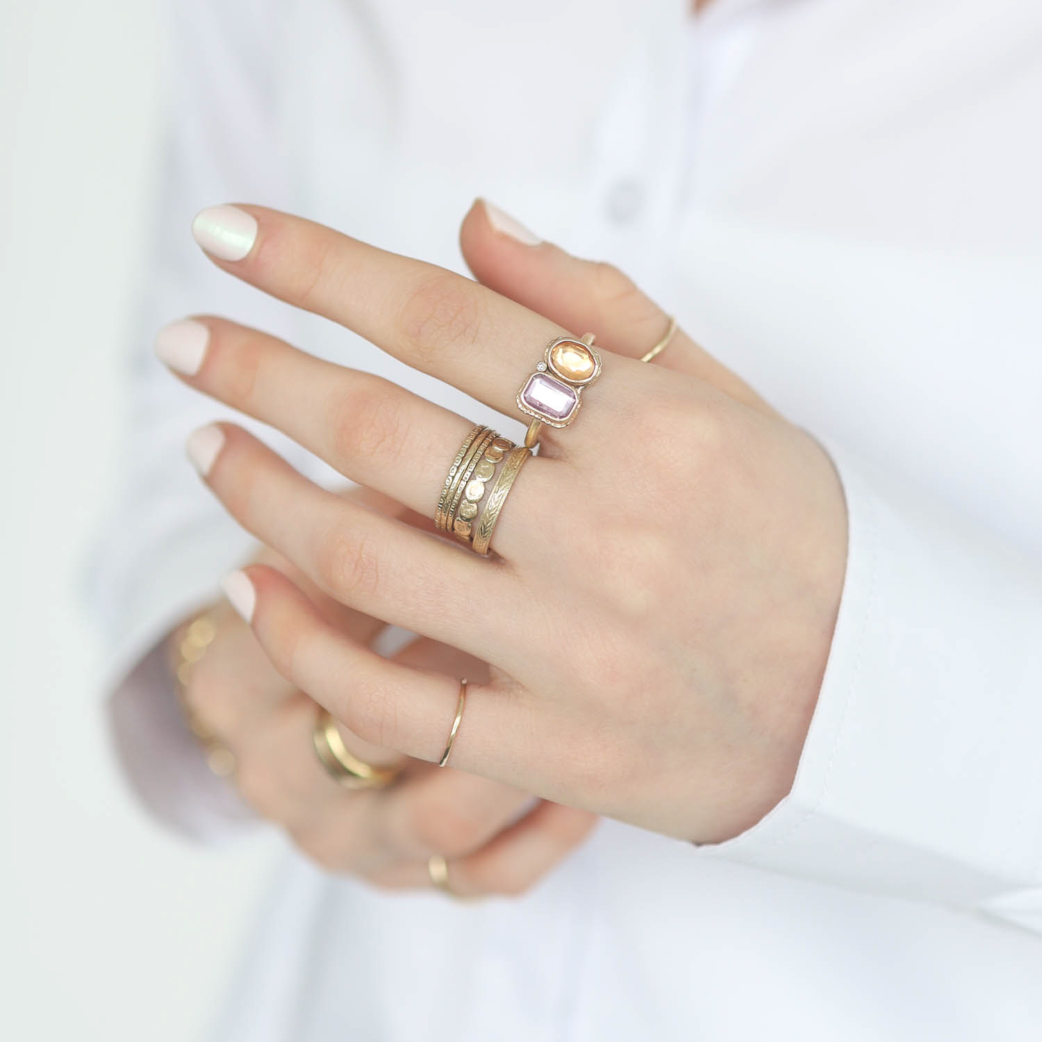 Jamie Joseph Trunk Show: Ring 293, SPESSARTITE & SAPPHIRE 1.97 TCW SIZE 7.25