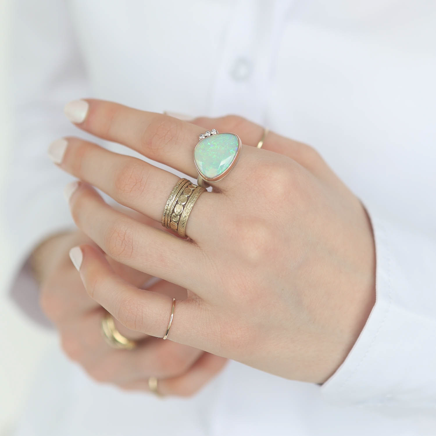 Jamie Joseph Trunk Show: Ring 40,Australian opal,7.25