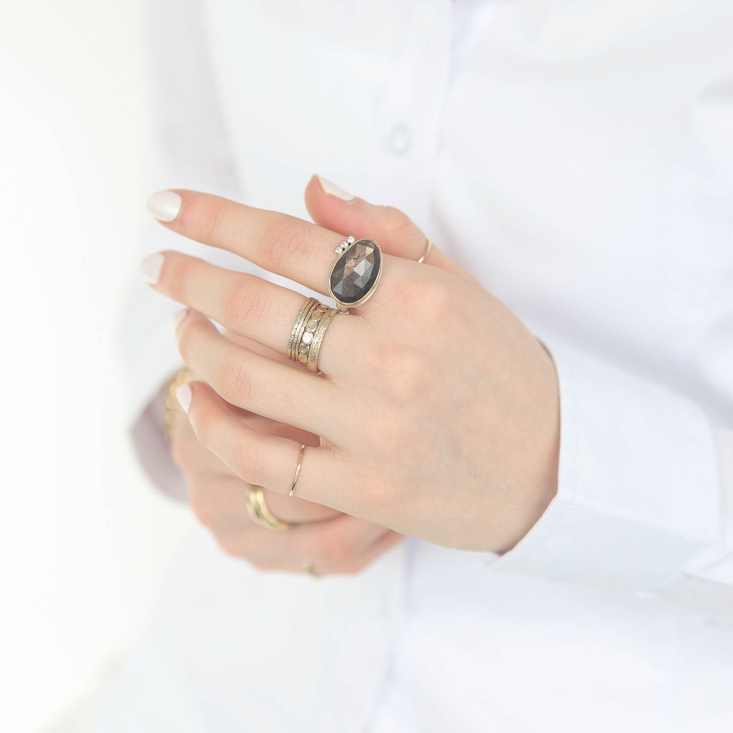 Jamie Joseph Trunk Show: Ring 5,Brown Sapphire , Size 7.5
