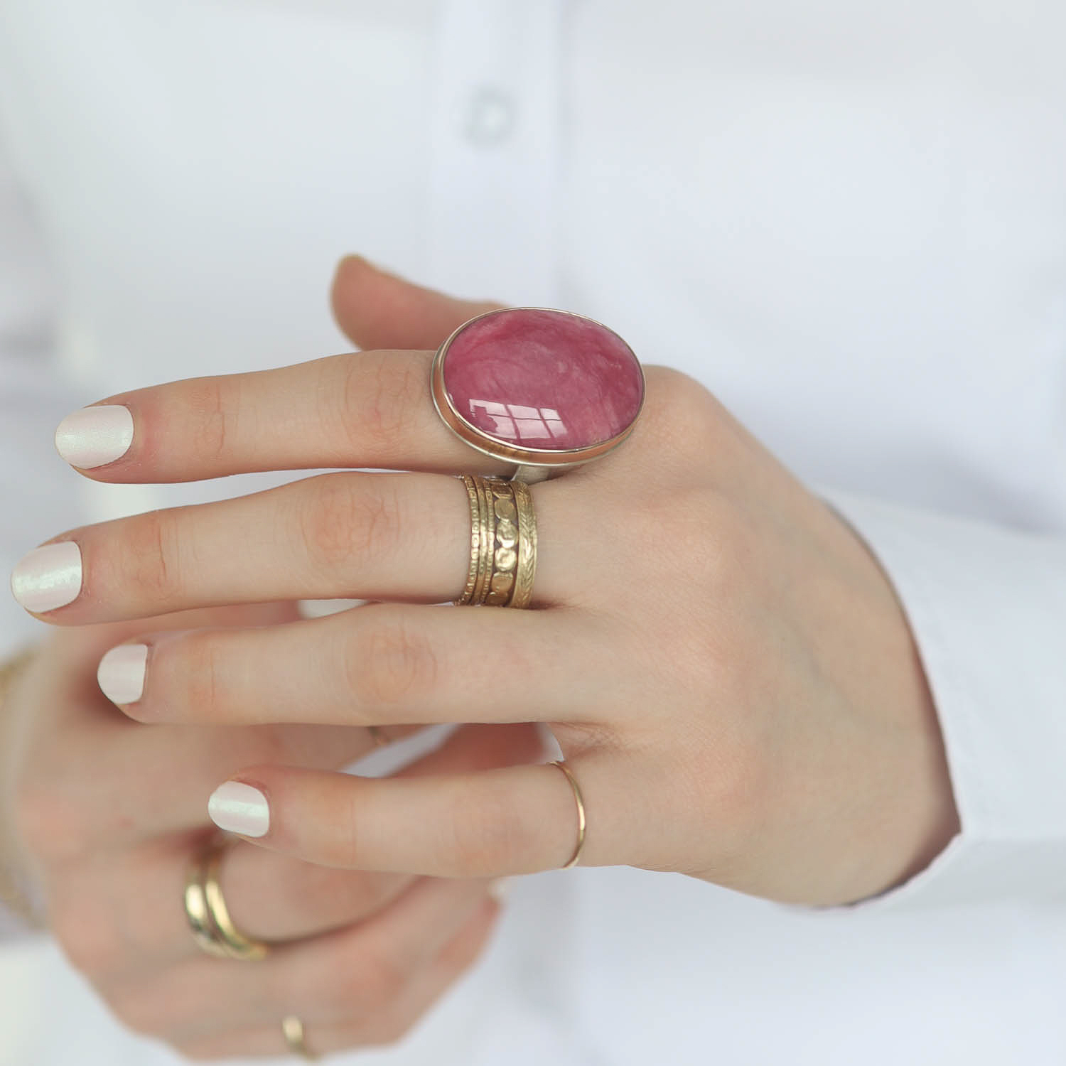 Jamie Joseph Trunk Show: Ring 50,Rhodonite,8.5