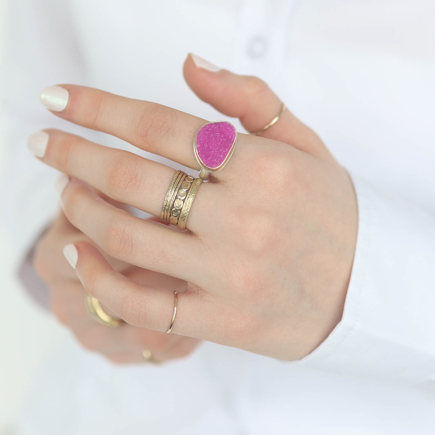 Jamie Joseph Trunk Show: Ring 66,Cobalt calcite drusy