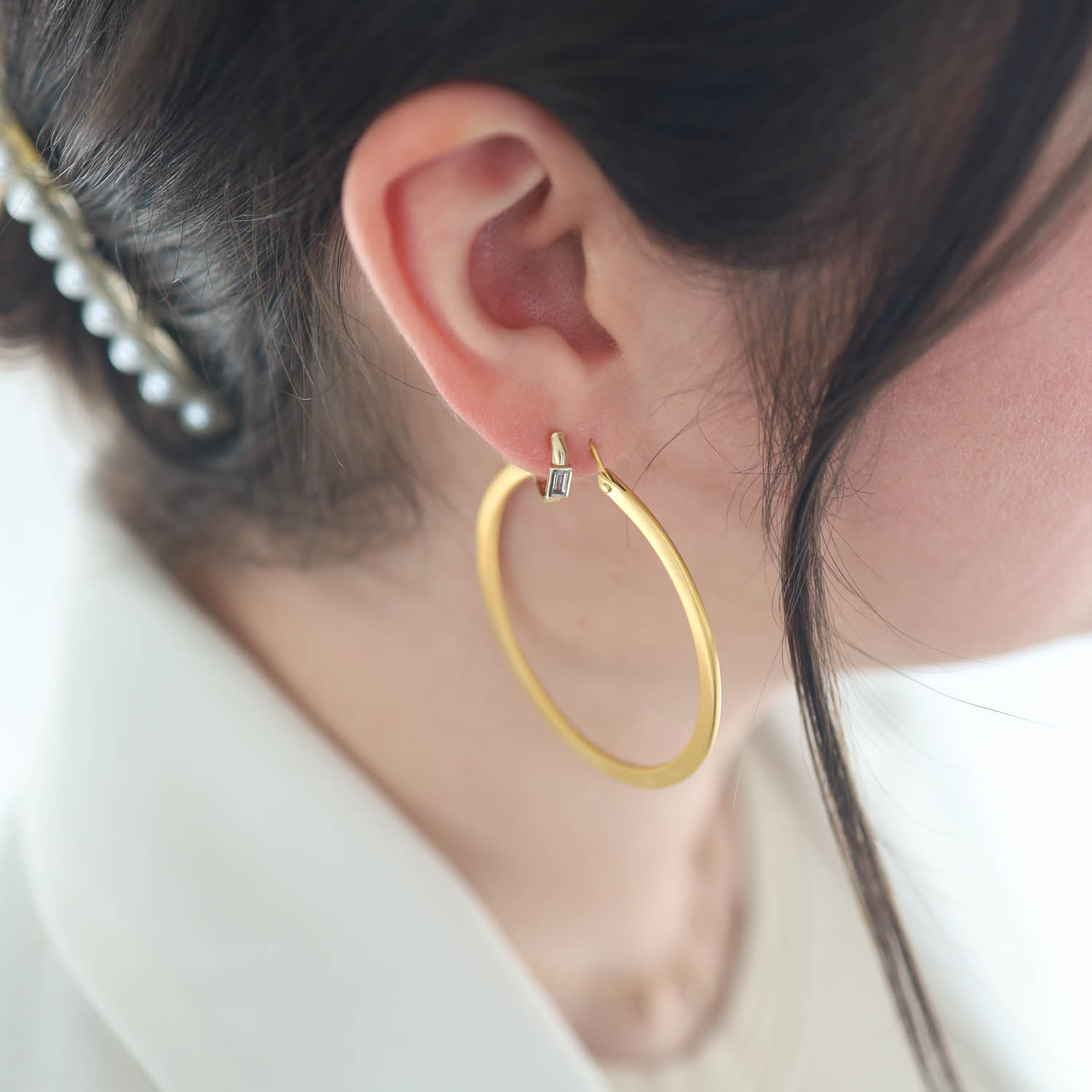 Jane Diaz: Extra large gold plate hoop