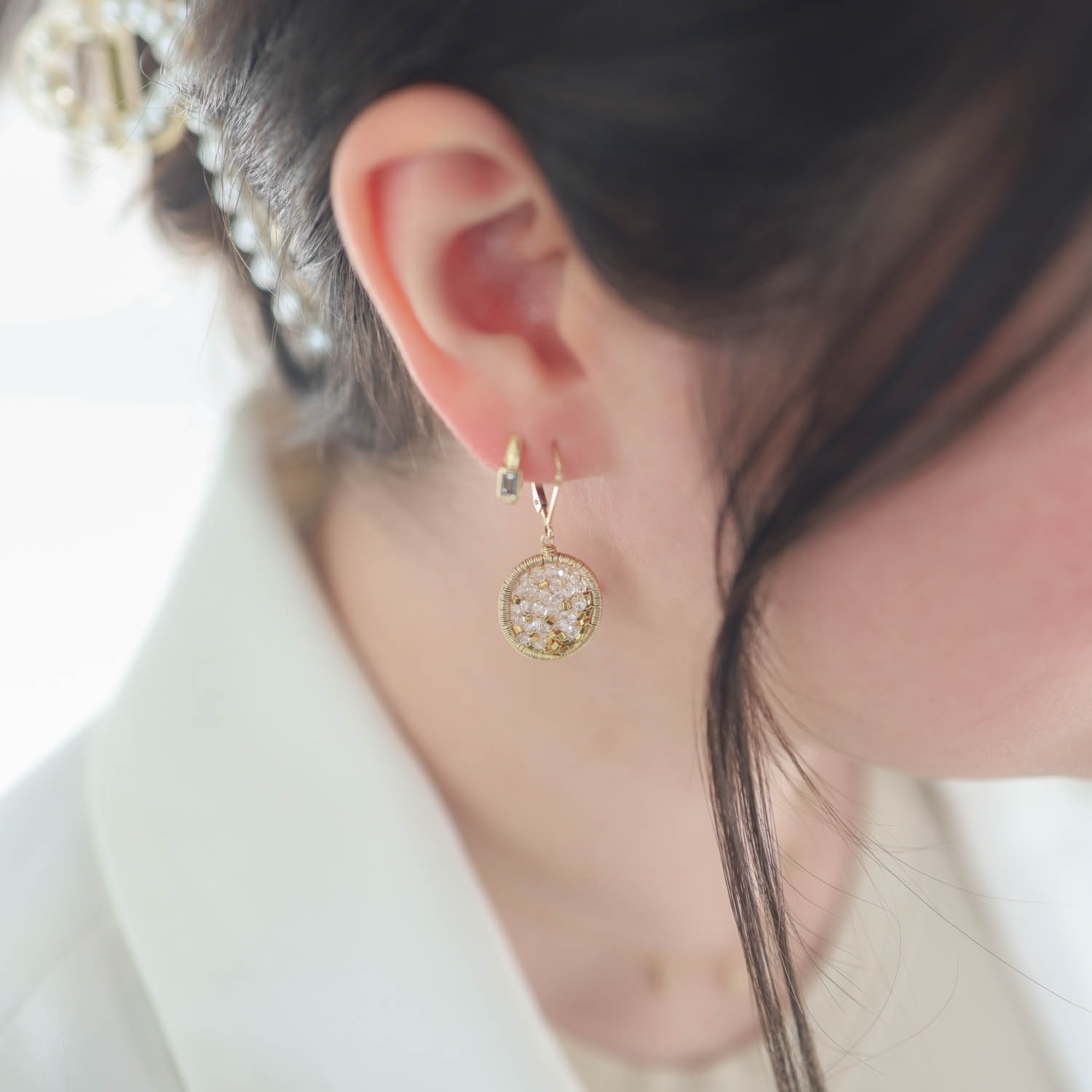 Dana Kellin: CSS/gf Ombre little circle earrings