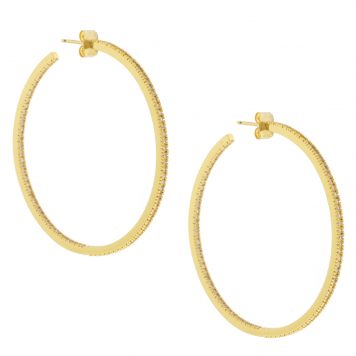 Tai: Extra Large Gold CZ Hoops