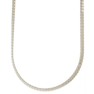 Robindira Unsworth: Fashion Necklace, Sterling Silver, Herringbone Chain