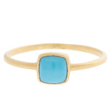 Margaret Solow :Ring,14k,Sleeping beauty turquoise,50 sz. 6