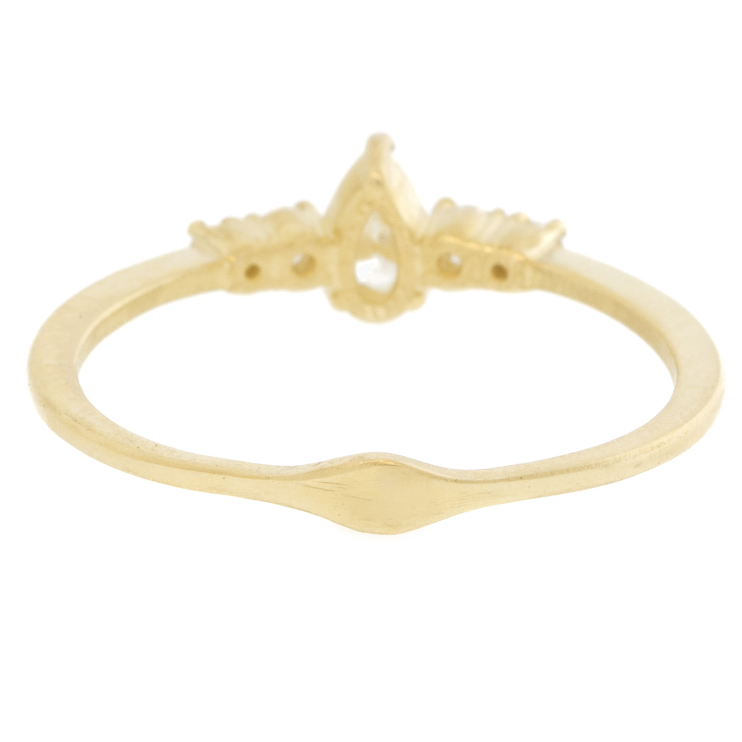 Robin Haley: Ring, 14K, Diamond Pear & Brilliant, .24TCW