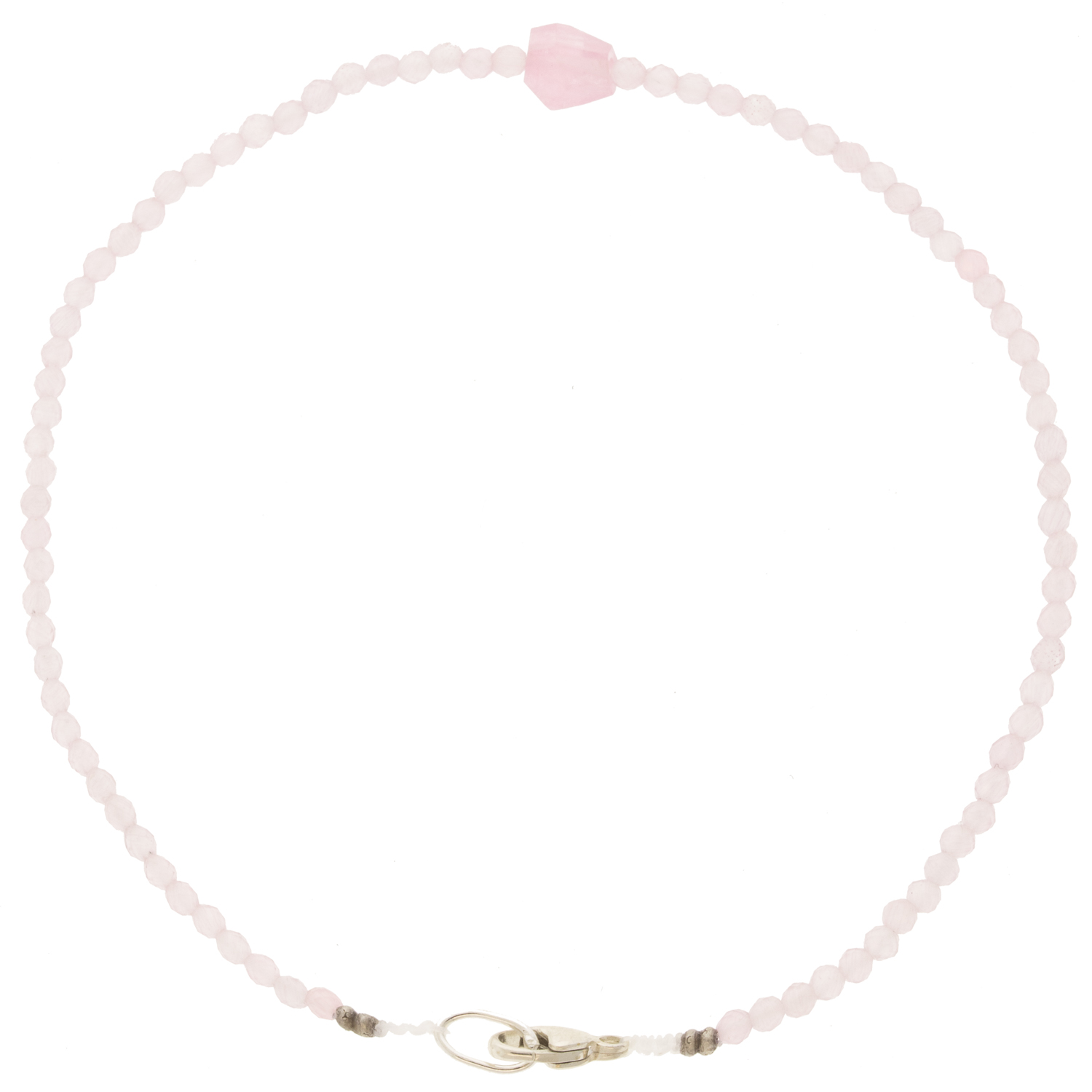 Margaret Solow : Bracelet,SS,Rose quartz and Pink spinel,5
