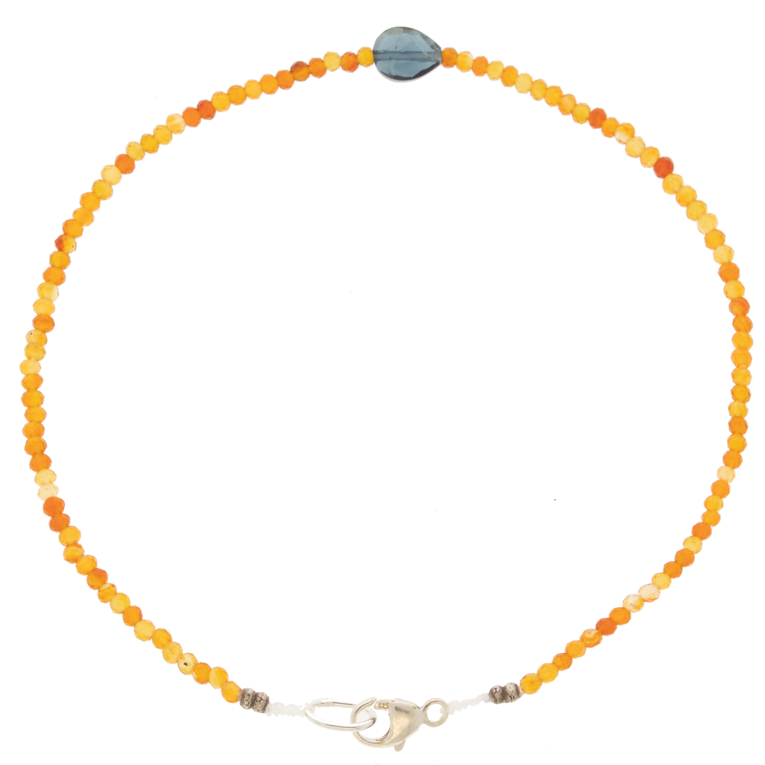 Margaret Solow : Bracelet,SS,carnelian and tourmaline,36