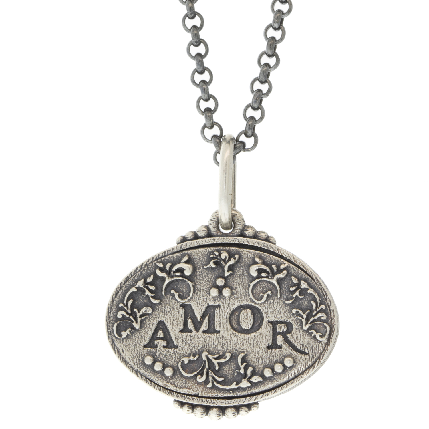 Erica Molinari Trunk Show: Charm, Small Oval Stanley the Pig, "Love", Sterling silver, Measures 1 x 13/16 including bail