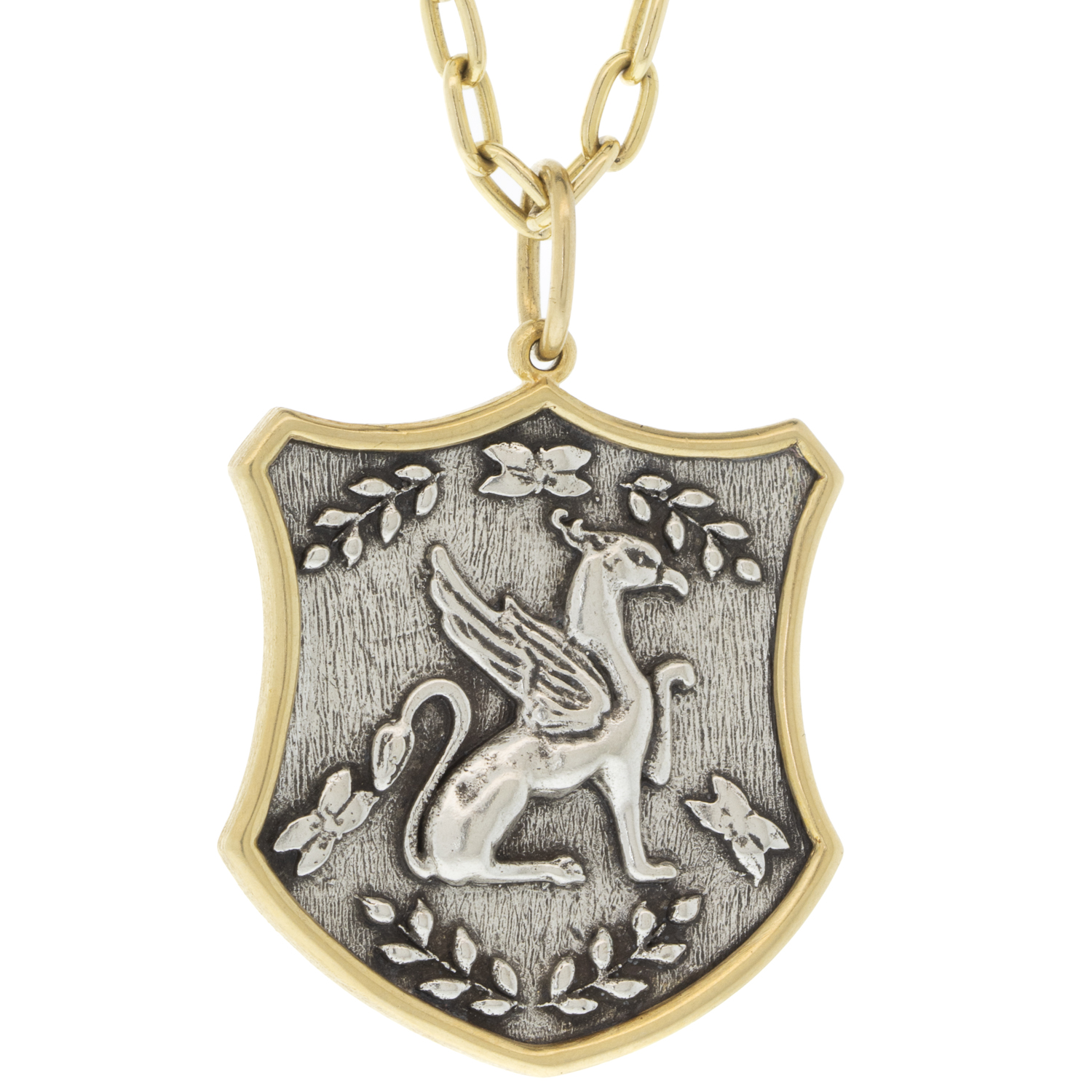Erica Molinari Trunk Show: ss and 18k griffin charm "whatever limits us..."