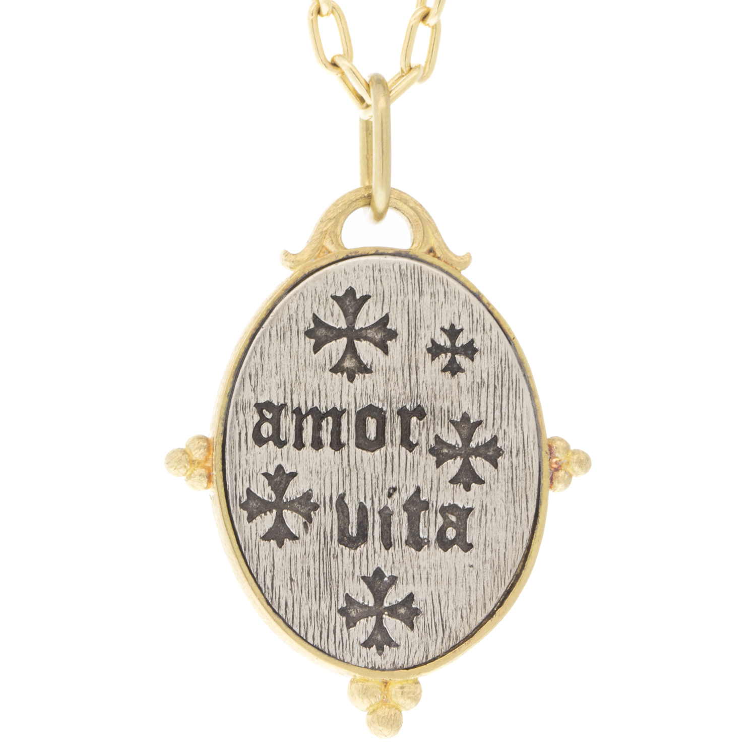 Erica Molinari Trunk Show: ss/18k single sacred heart diamond granules -.015cts "Love & life"