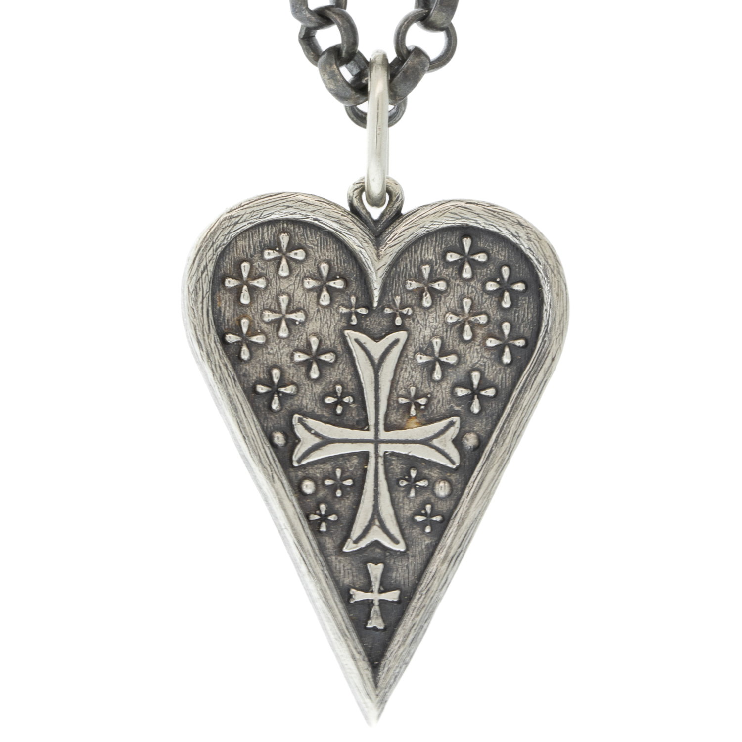 Erica Molinari Trunk Show: ss medium slim cross heart-"You are always with me"