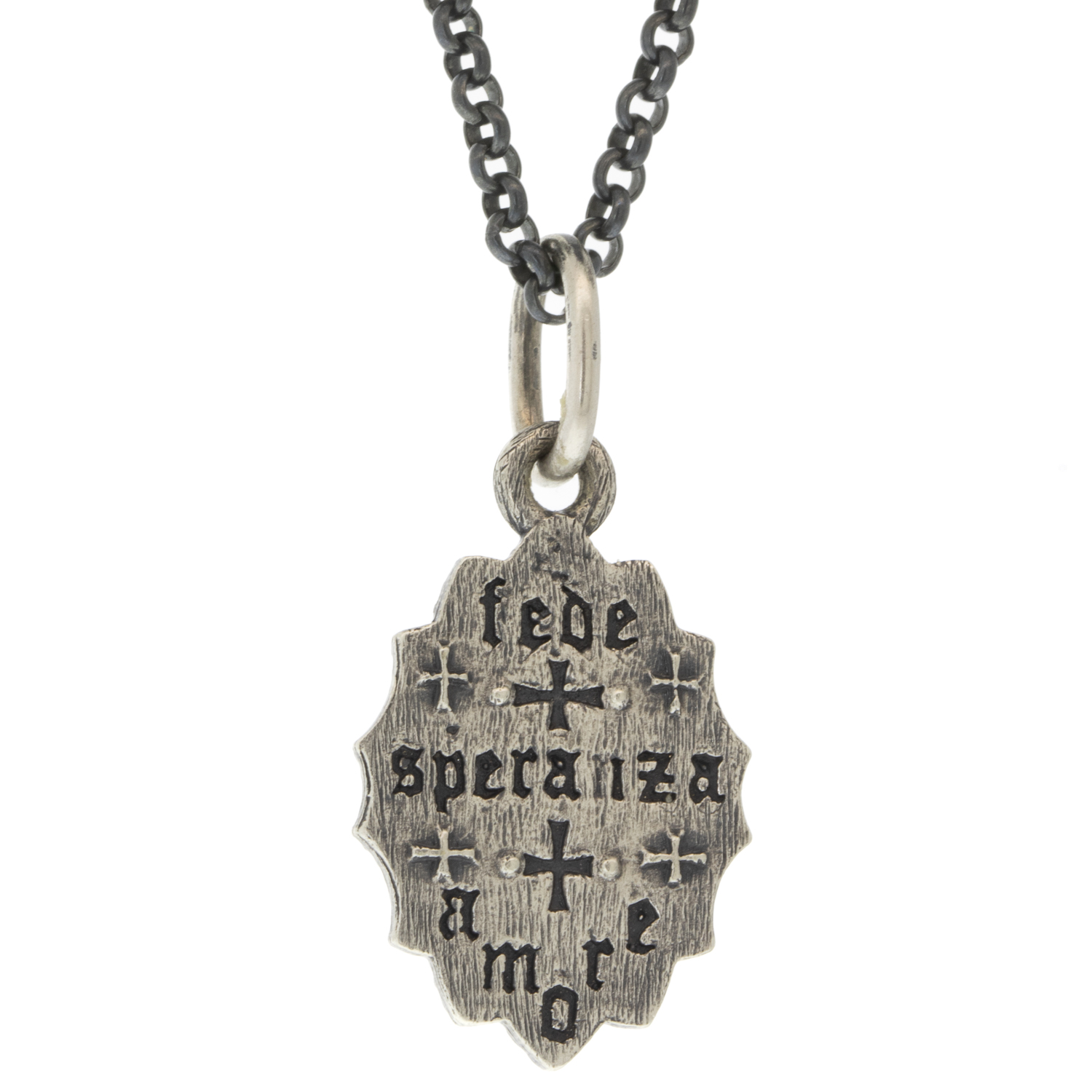 Erica Molinari Trunk Show: ss small guardian cross-"Faith, Love, Hope"