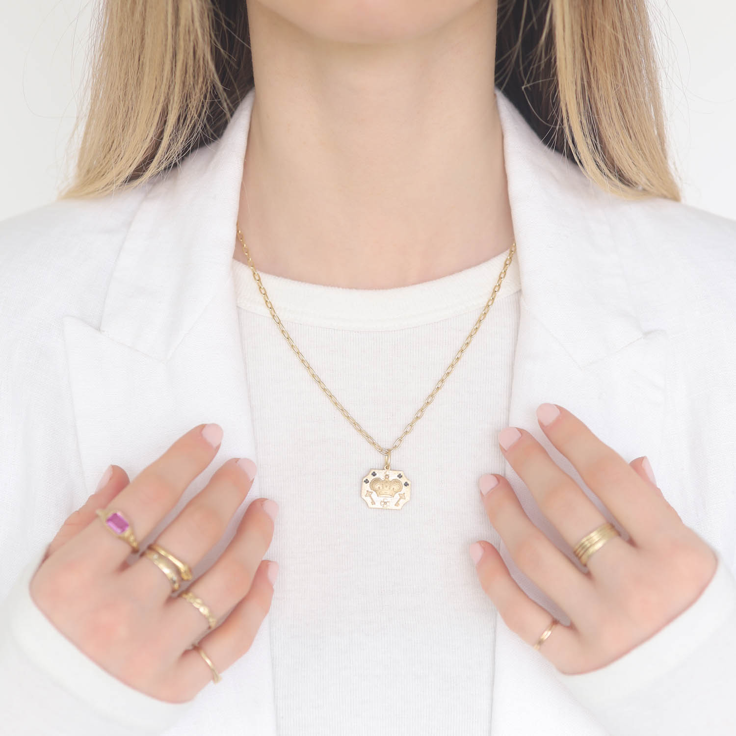 Erica Molinari: 14k Large Ornate Puffy Crown & Keys - "A beautiful thing"