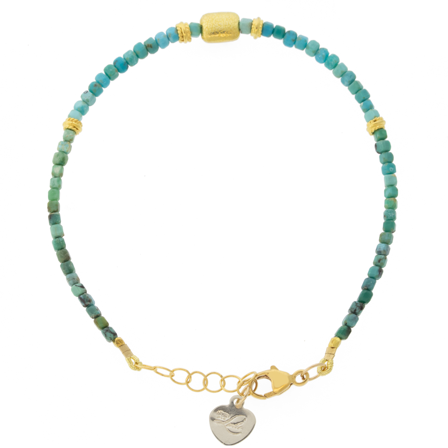 LuLu: Lhasa Bracelet, Turquoise, 6" with 1" extender