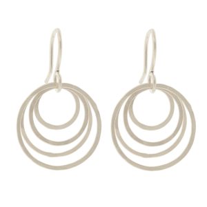 Jane Diaz: Small whisper hoop drop earring sterling silver