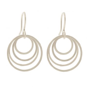 Jane Diaz: Small whisper hoop drop earring sterling silver