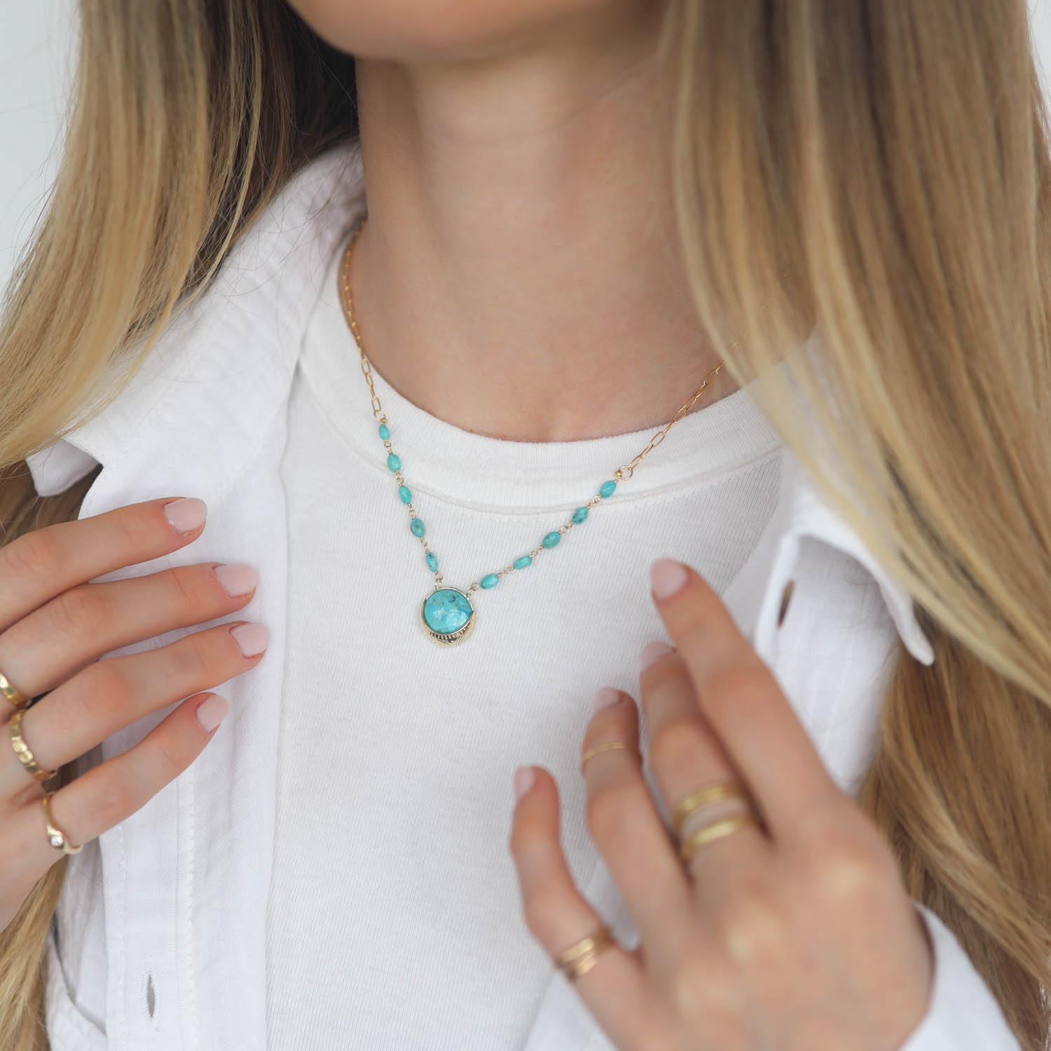 Lulu: Apollo necklace, Turquoise