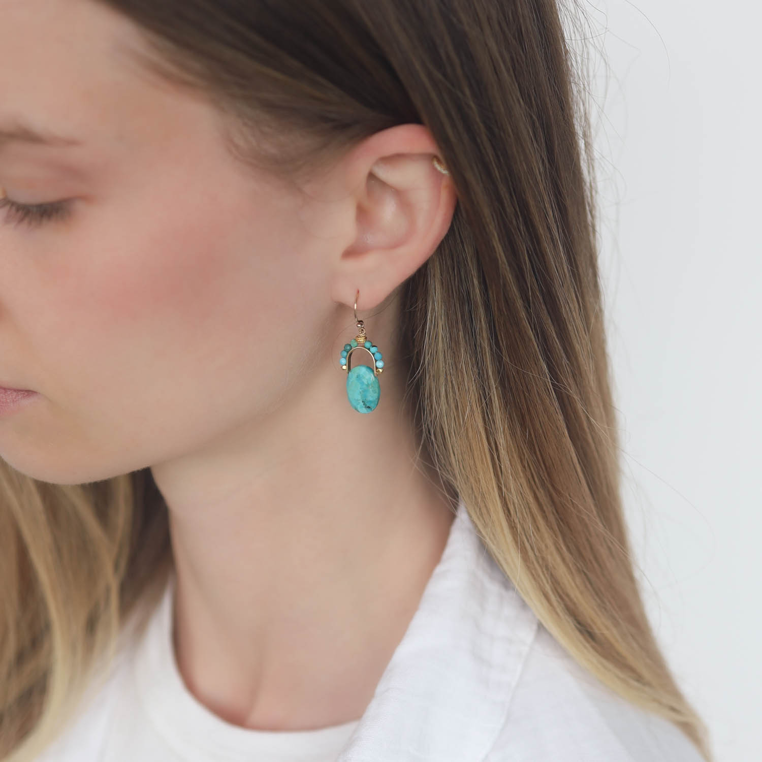 LuLu: Nuri Earrings, Turquoise