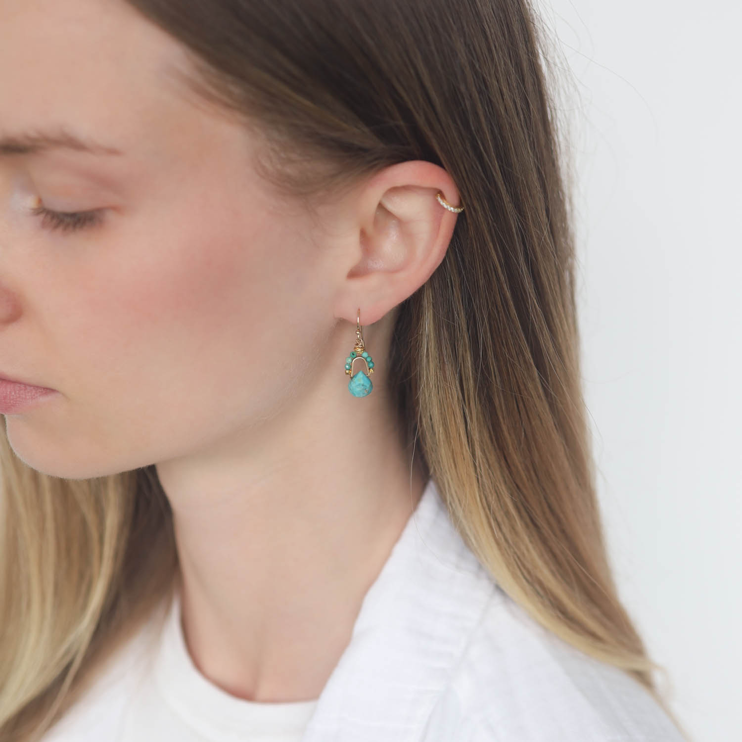 LuLu: Tiara Earrings, Turquoise