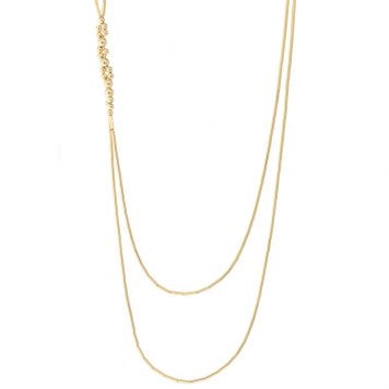Abacus Row: WS - Zosma Necklace, 21.5", 14K gold-filled beads