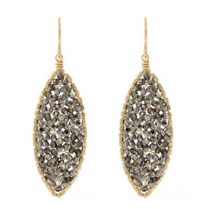 Dana Kellin: Earrings, CSN , Teardrop,goldfill, measure 1 15/16" x 9/16"